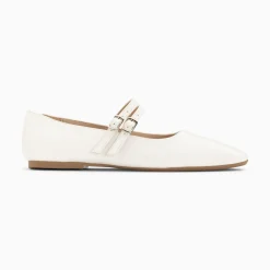 Vanessa Wu Ballerines Luce Blanches A Doubles Brides Clearance