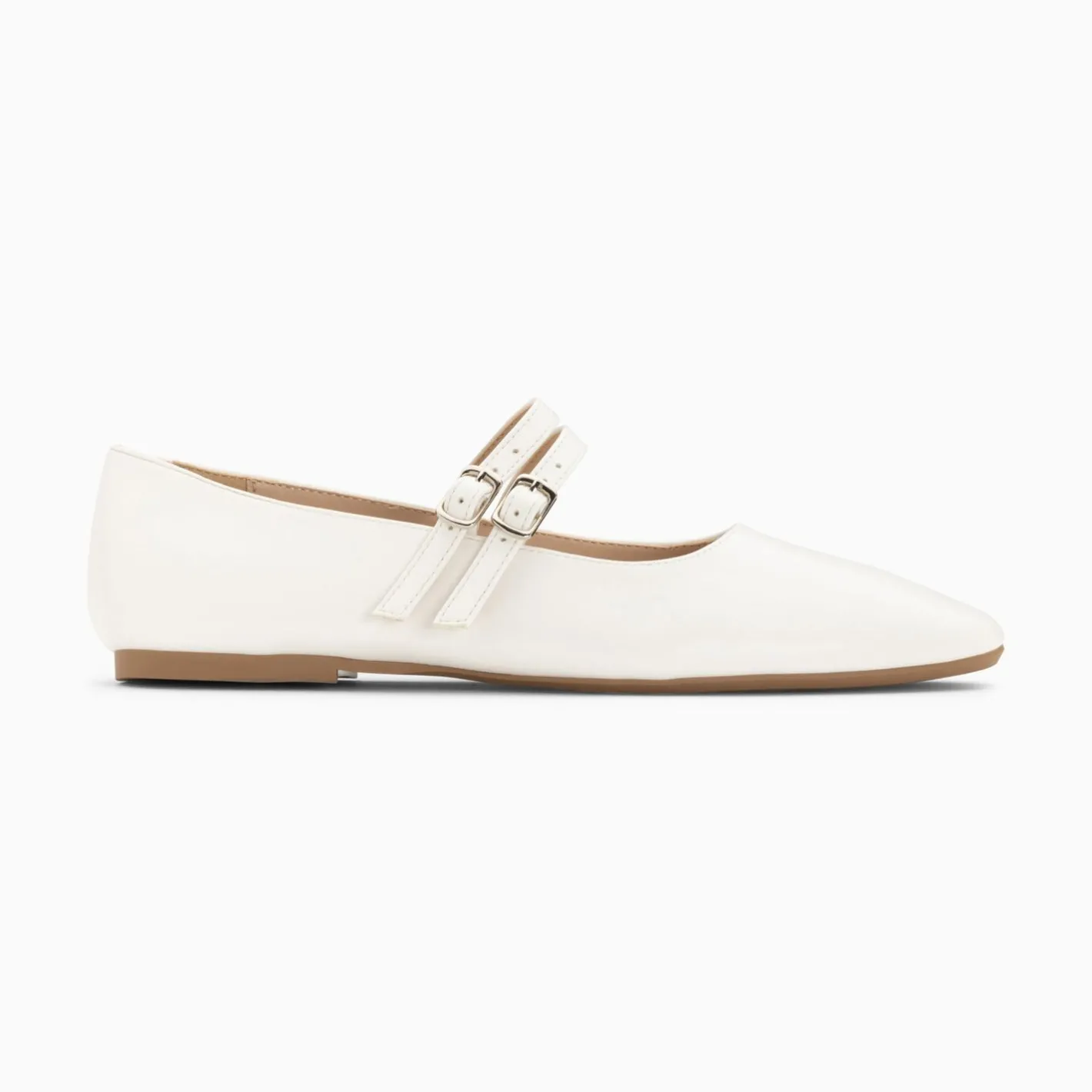 Vanessa Wu Ballerines Luce Blanches A Doubles Brides Clearance