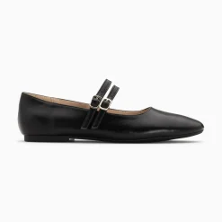 Vanessa Wu Ballerines Luce Noires A Doubles Brides