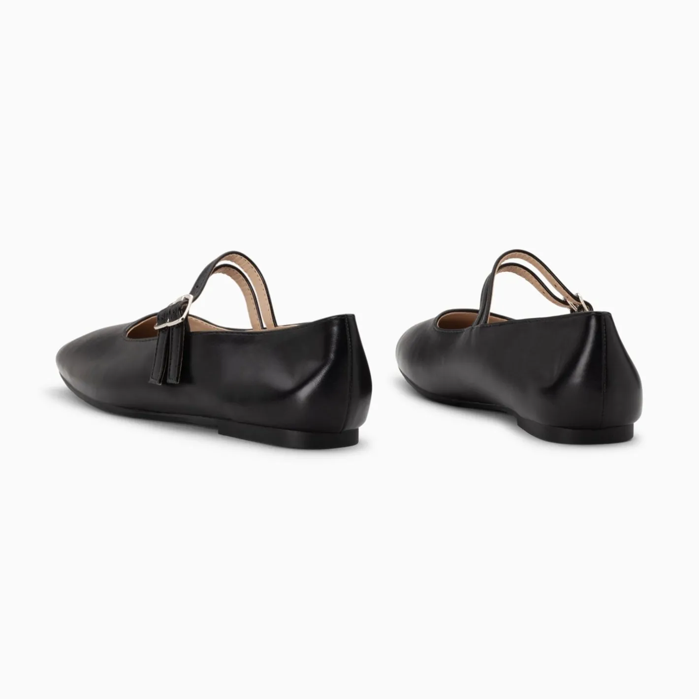 Vanessa Wu Ballerines Luce Noires A Doubles Brides