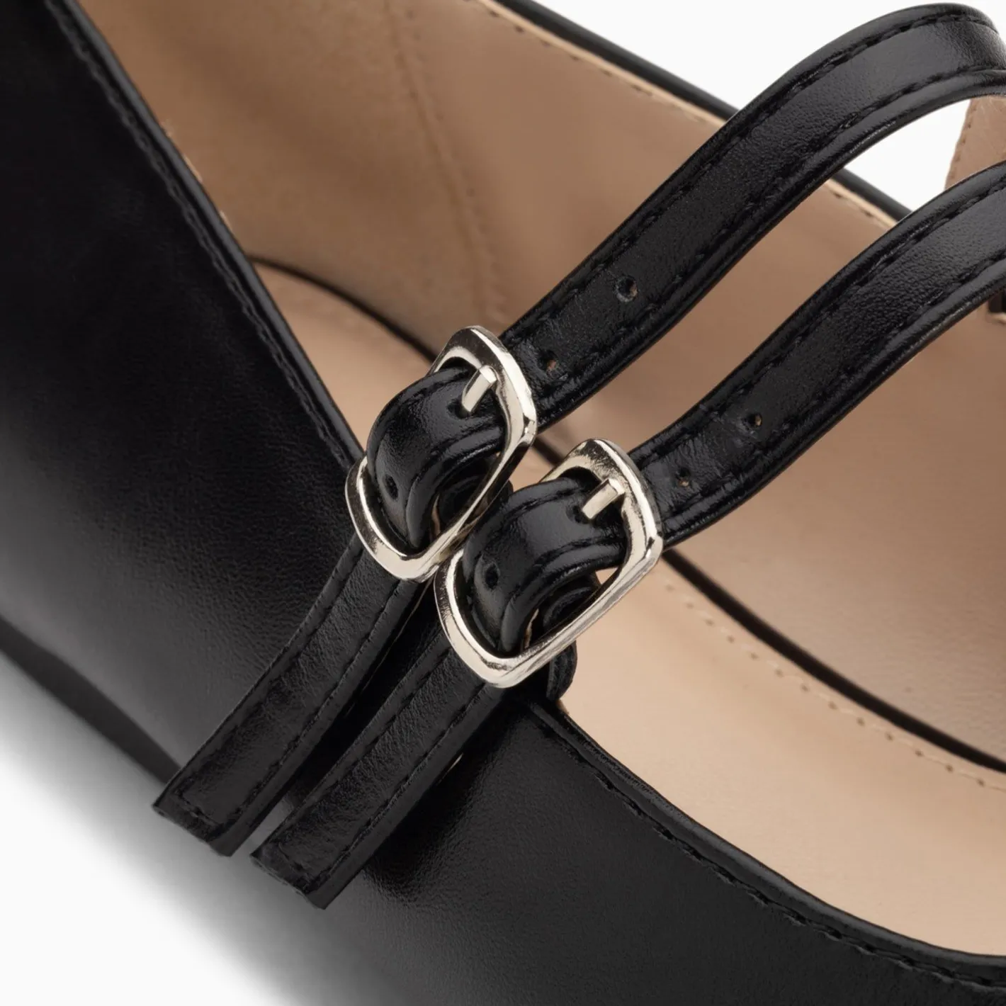 Vanessa Wu Ballerines Luce Noires A Doubles Brides