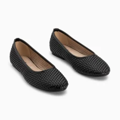 Vanessa Wu Ballerines Provence Tressees Noires Sale