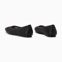 Vanessa Wu Ballerines Provence Tressees Noires Sale