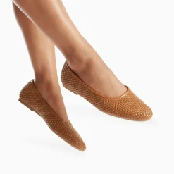 Vanessa Wu Ballerines Provence Tressees Camel Online