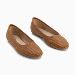 Vanessa Wu Ballerines Provence Tressees Camel Online