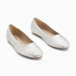 Vanessa Wu Ballerines Provence Tressees Argent Best
