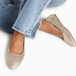 Vanessa Wu Ballerines Provence Tressees Or Sale