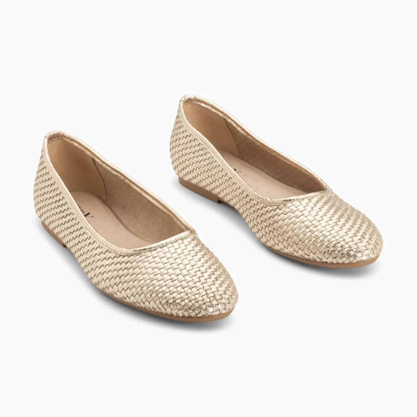 Vanessa Wu Ballerines Provence Tressees Or Sale