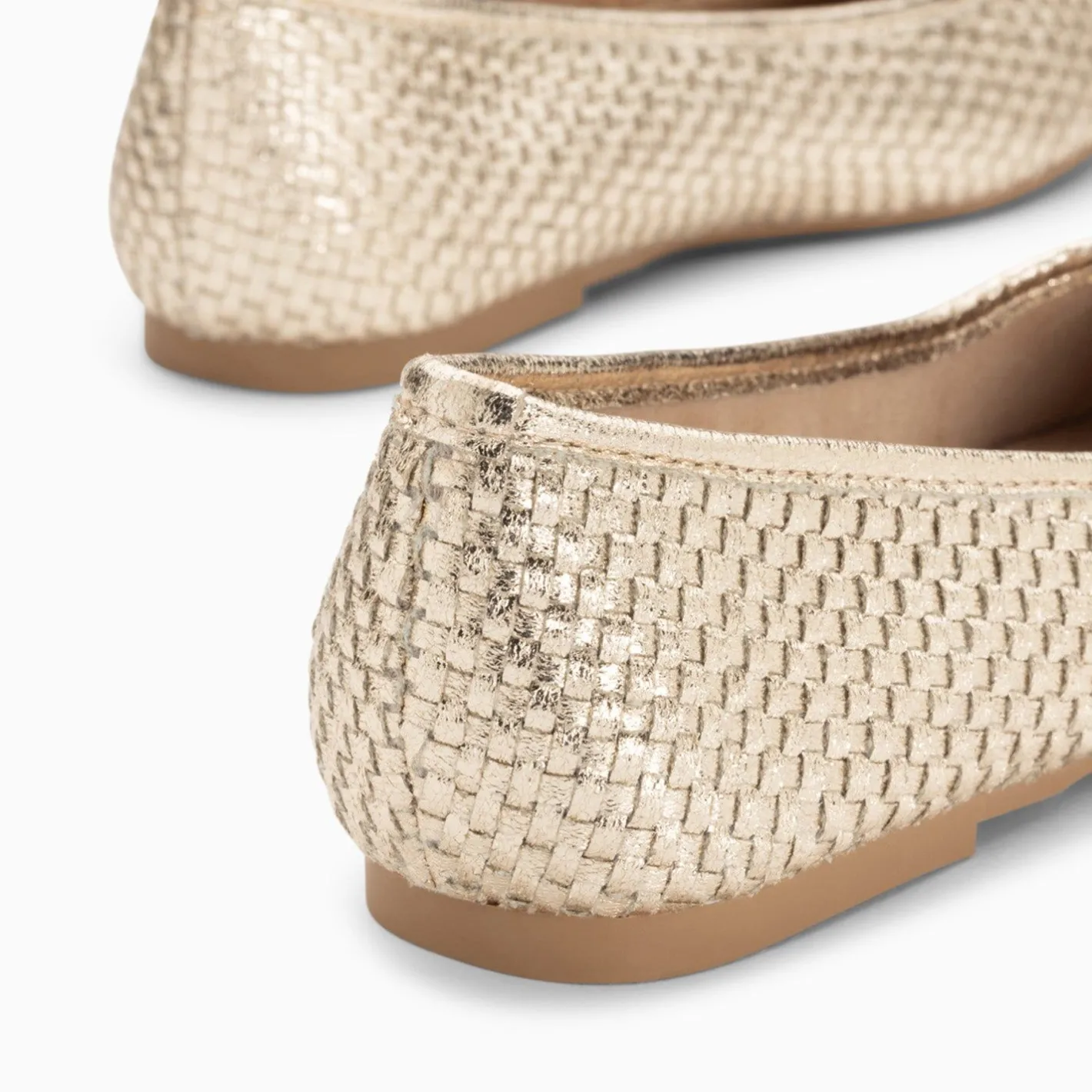 Vanessa Wu Ballerines Provence Tressees Or Sale