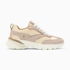 Vanessa Wu Baskets Alexane Lilas Et Rose Gold A Semelle Epaisse New