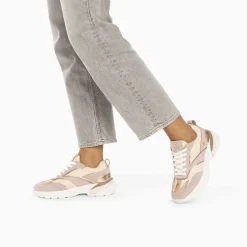 Vanessa Wu Baskets Alexane Lilas Et Rose Gold A Semelle Epaisse New