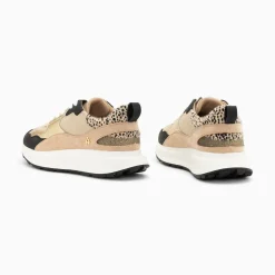 Vanessa Wu Baskets Alice Beige Et Noir A Semelle Oversize New
