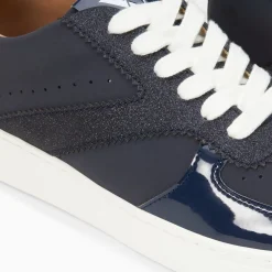 Vanessa Wu Baskets Celeste Bleu Nuit A Lacets Discount