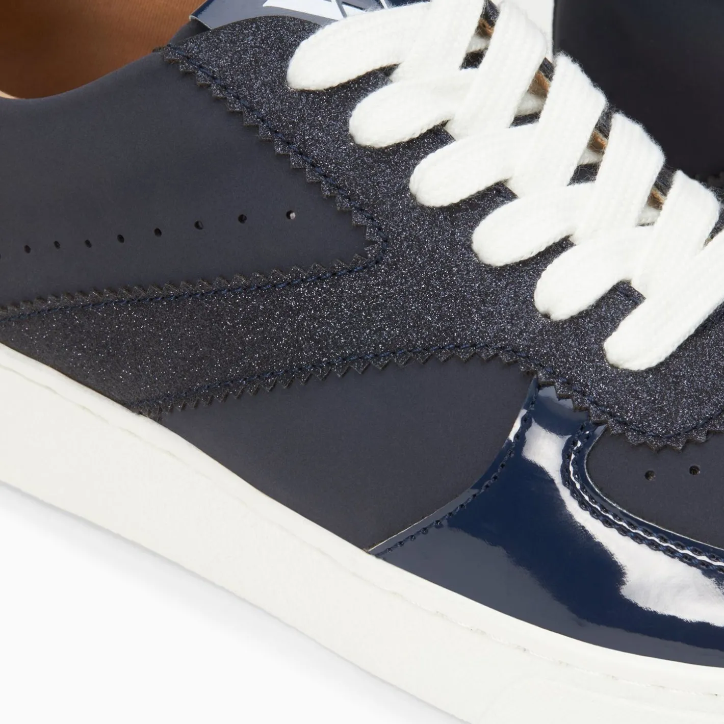 Vanessa Wu Baskets Celeste Bleu Nuit A Lacets Discount