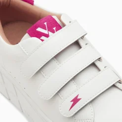 Vanessa Wu Baskets Coraline Blanc Et Fuchsia A Plateforme Hot