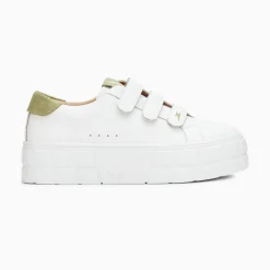Vanessa Wu Baskets Coraline Blanc Et Vert A Plateforme Sale