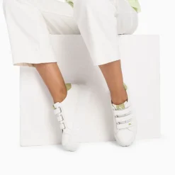 Vanessa Wu Baskets Coraline Blanc Et Vert A Plateforme Sale