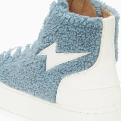 Vanessa Wu Baskets Eclair Alba Montantes Bleu-Gris Sale