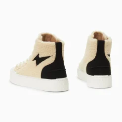 Vanessa Wu Baskets Eclair Alba Montantes Blanc Casse Outlet