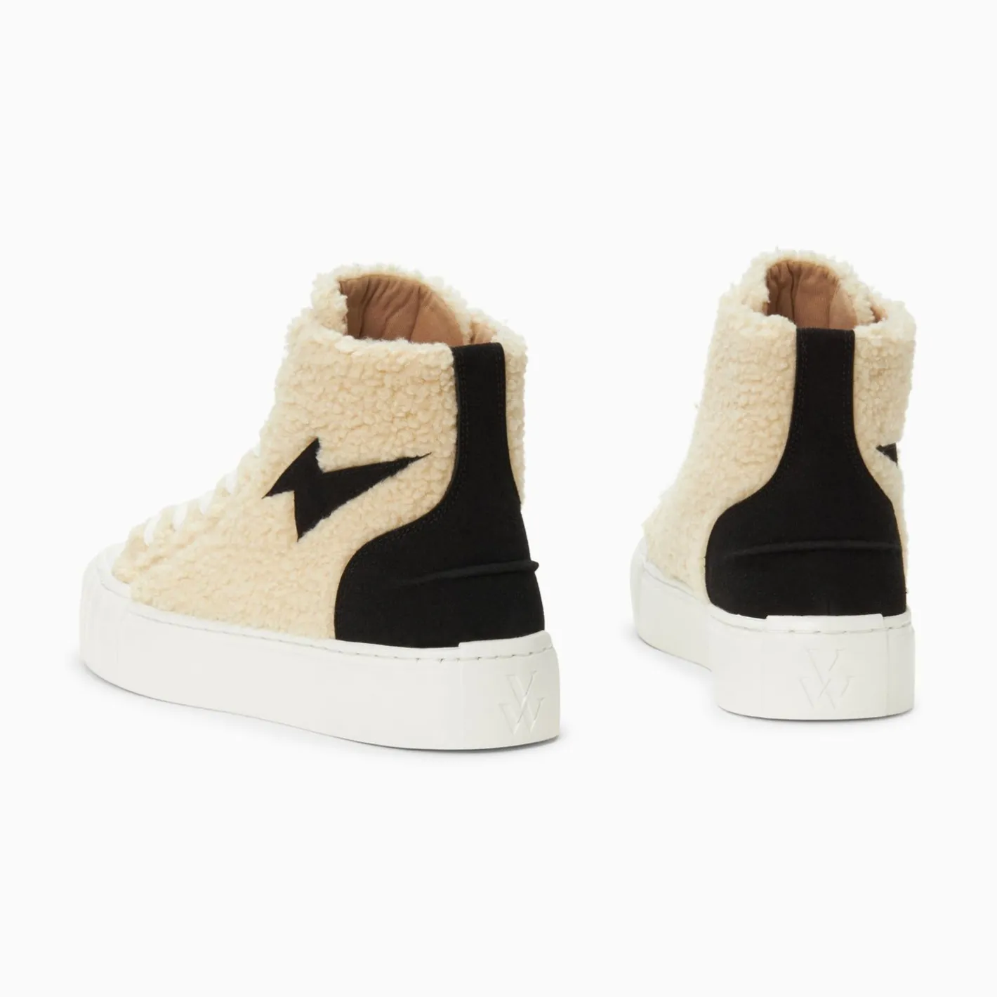 Vanessa Wu Baskets Eclair Alba Montantes Blanc Casse Outlet