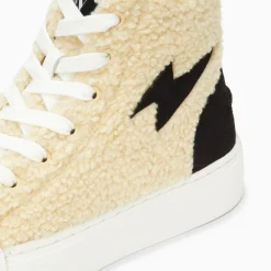 Vanessa Wu Baskets Eclair Alba Montantes Blanc Casse Outlet