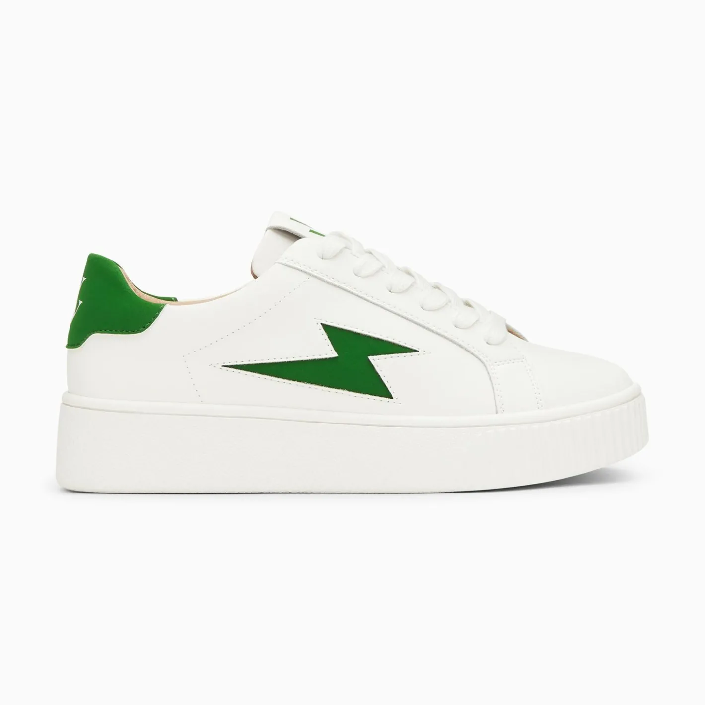Vanessa Wu Baskets Eclair Angie Blanc Et Vert A Lacets Best