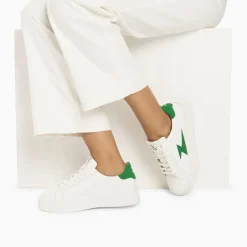 Vanessa Wu Baskets Eclair Angie Blanc Et Vert A Lacets Best
