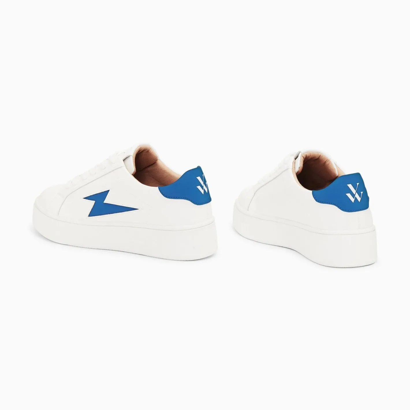 Vanessa Wu Baskets Eclair Angie Blanc Et Bleu A Lacets Online