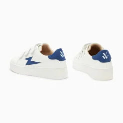 Vanessa Wu Baskets Eclair Camelia Blanc Et Marine A Scratchs Best