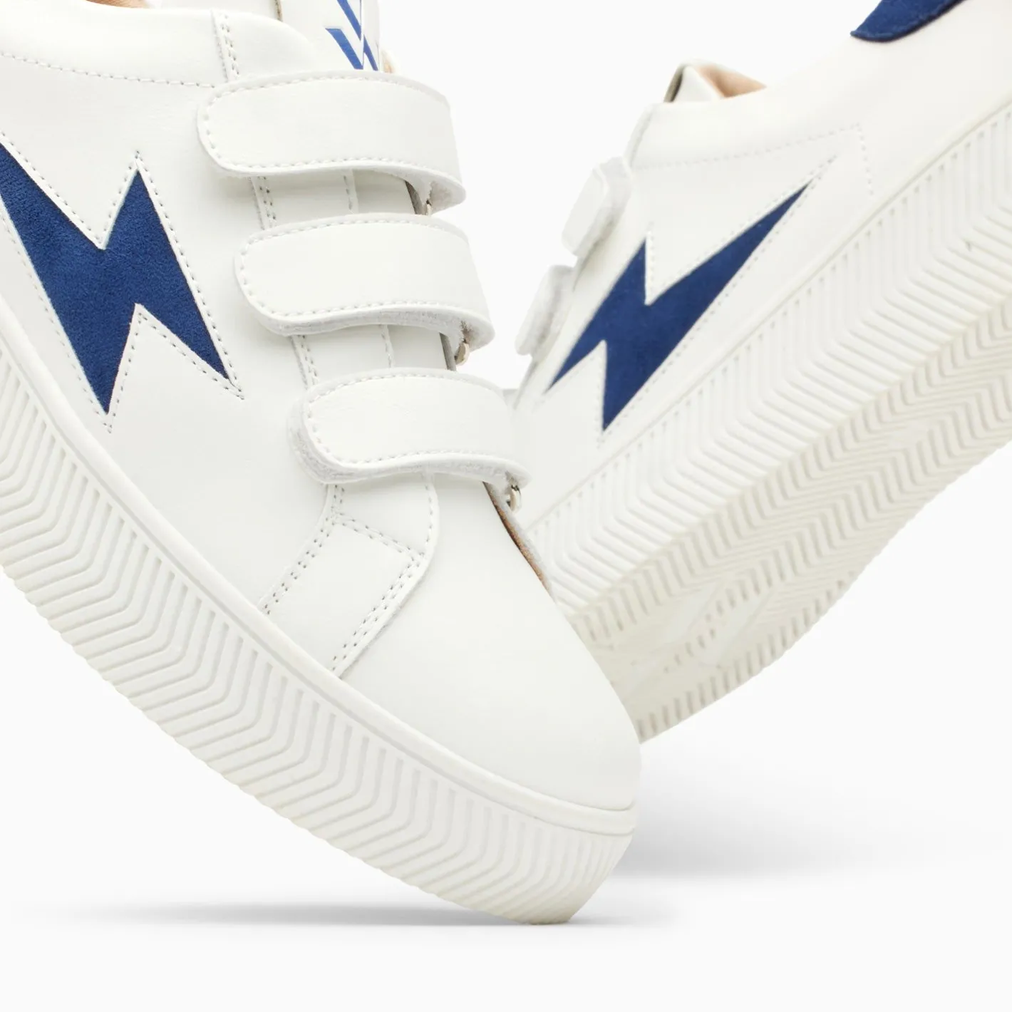 Vanessa Wu Baskets Eclair Camelia Blanc Et Marine A Scratchs Best