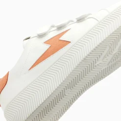 Vanessa Wu Baskets Eclair Camelia Blanc Et Orange A Scratchs New