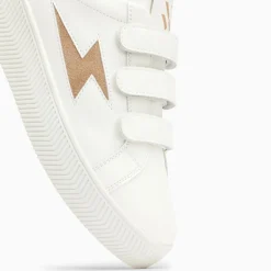 Vanessa Wu Baskets Eclair Camelia Blanc Et Beige A Scratchs Online