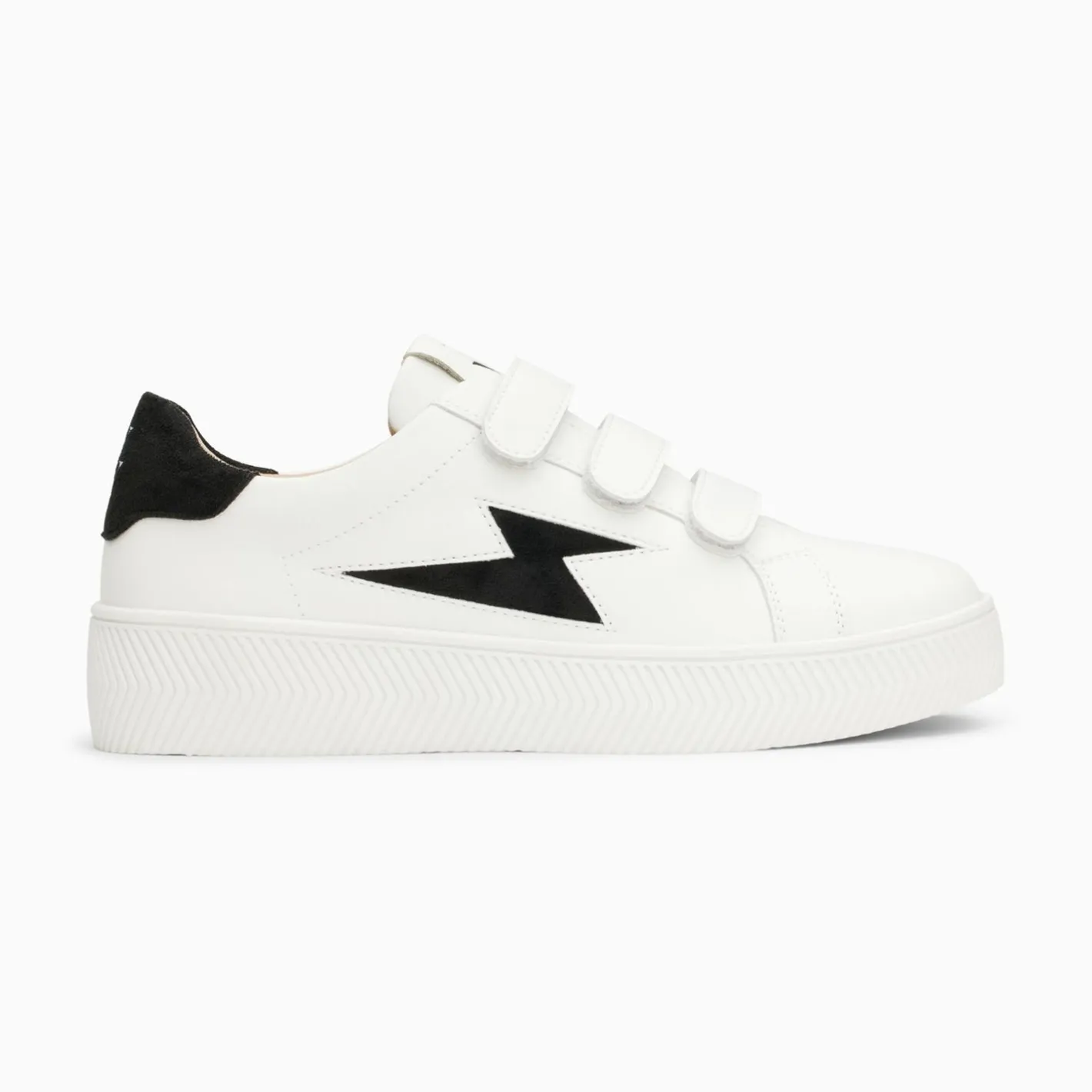 Vanessa Wu Baskets Eclair Camelia Blanc Et Noir A Scratchs Outlet