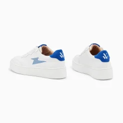 Vanessa Wu Baskets Eclair Carolane Blanc Et Bleu A Lacets Hot