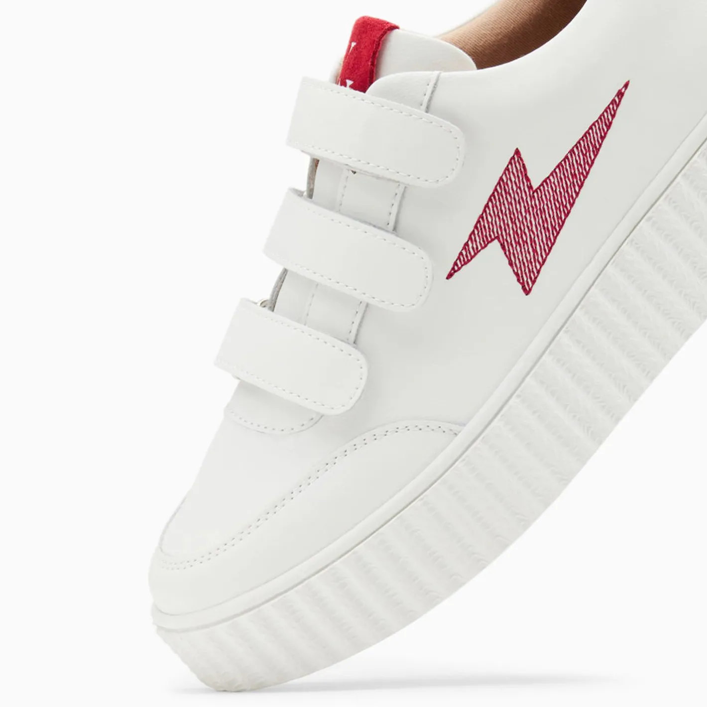 Vanessa Wu Baskets Eclair Damia Blanc Et Rouge A Scratchs Clearance