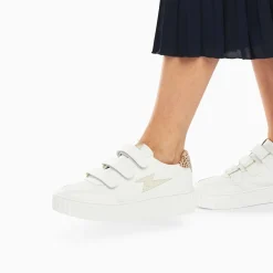 Vanessa Wu Baskets Eclair Damia Blanc Et Leopard A Scratchs Online