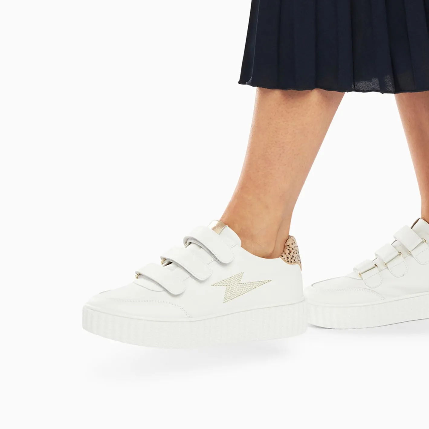 Vanessa Wu Baskets Eclair Damia Blanc Et Leopard A Scratchs Online