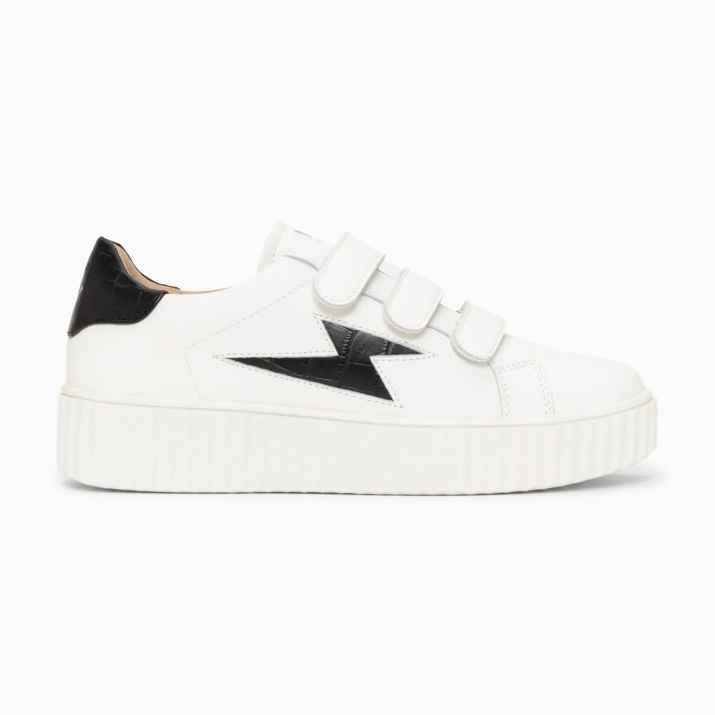 Vanessa Wu Baskets Eclair Elsa Blanc Et Noir Croco A Scratchs Online