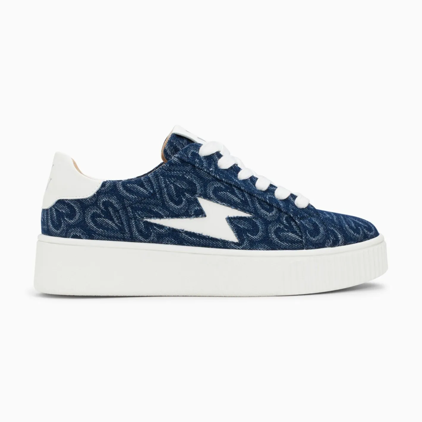 Vanessa Wu Baskets Eclair Enola Denim Coeur A Lacets Outlet