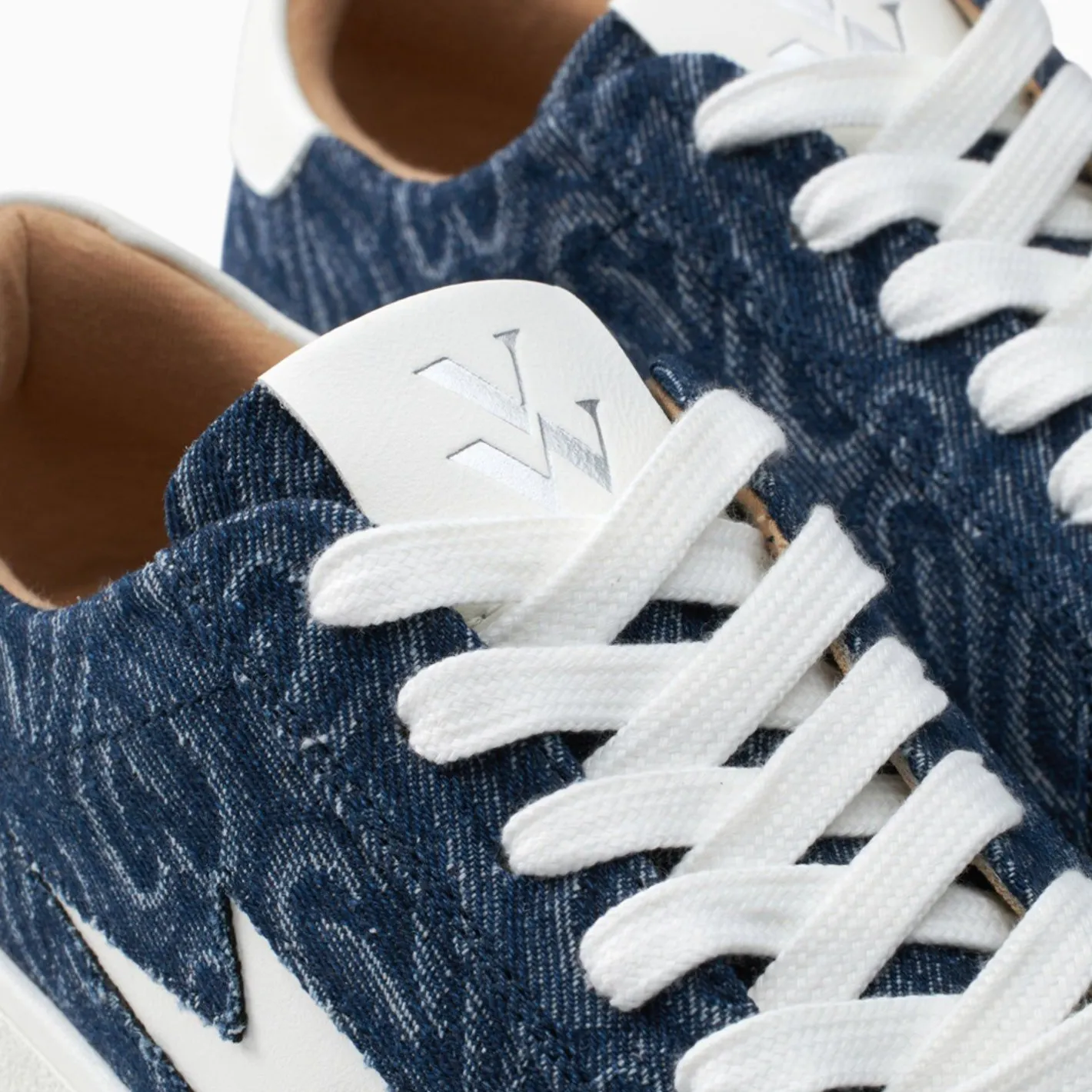 Vanessa Wu Baskets Eclair Enola Denim Coeur A Lacets Outlet