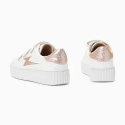 Vanessa Wu Baskets Eclair Eva Blanc Et Rose Gold Serpent A Scratchs