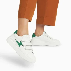 Vanessa Wu Baskets Eclair Fanny Blanc Et Vert A Scratchs Sale