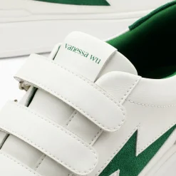 Vanessa Wu Baskets Eclair Fanny Blanc Et Vert A Scratchs Sale