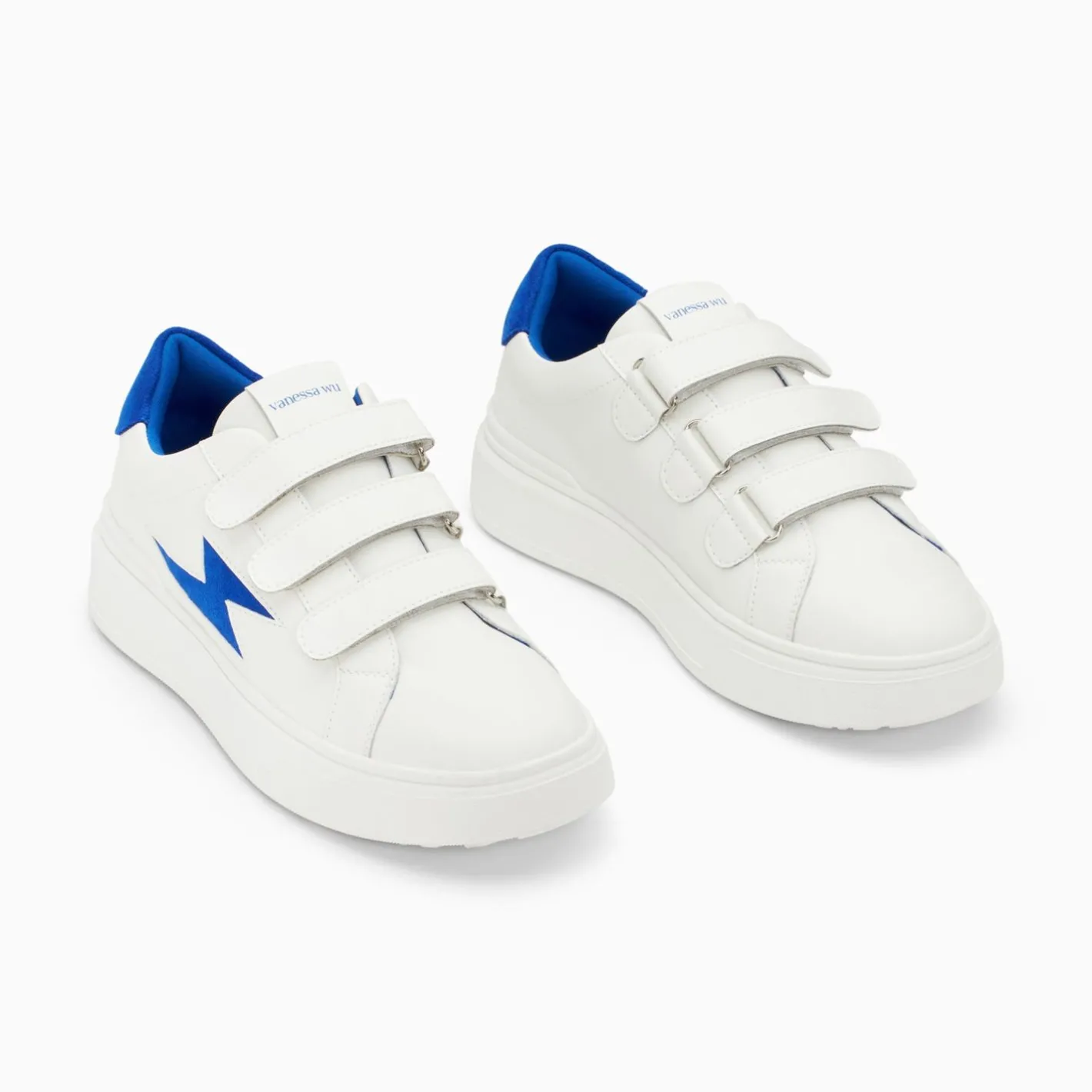 Vanessa Wu Baskets Eclair Fanny Blanc Et Bleu A Scratchs Best