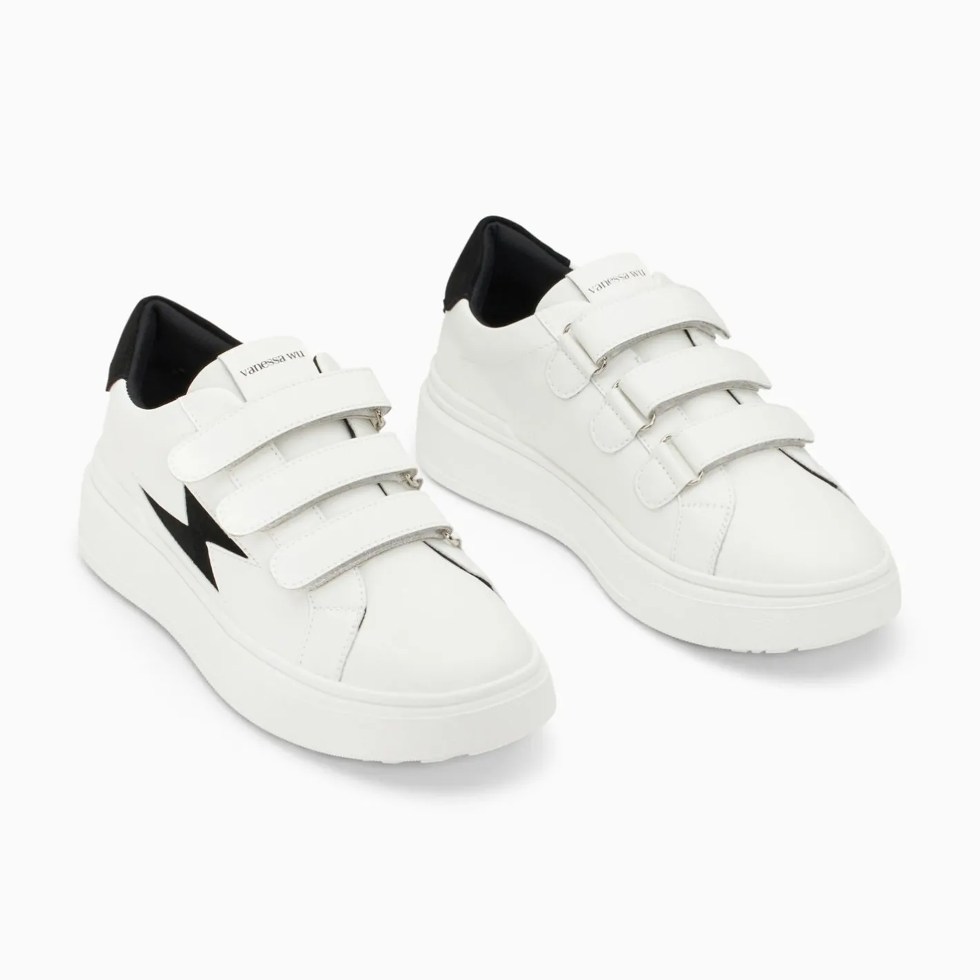 Vanessa Wu Baskets Eclair Fanny Blanc Et Noir A Scratchs Best
