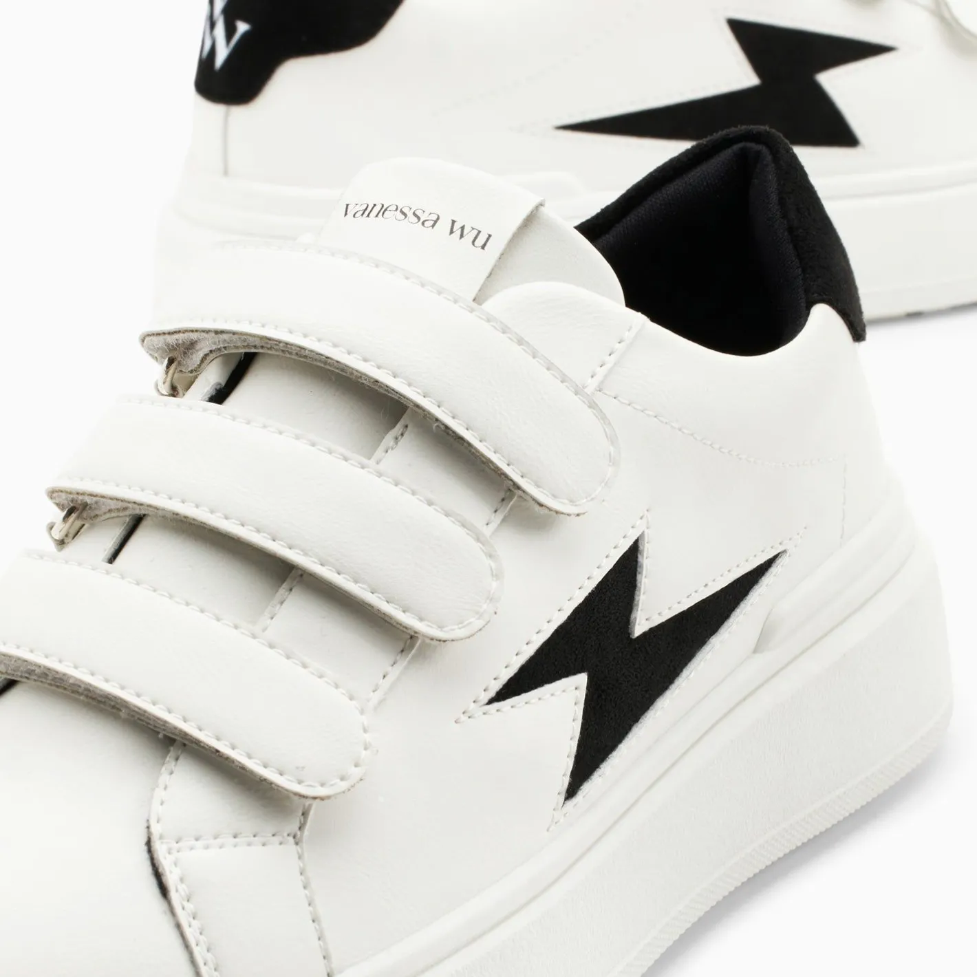 Vanessa Wu Baskets Eclair Fanny Blanc Et Noir A Scratchs Best