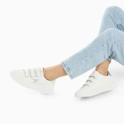 Vanessa Wu Baskets Eclair Fanny Blanc Et Argent A Scratchs Sale