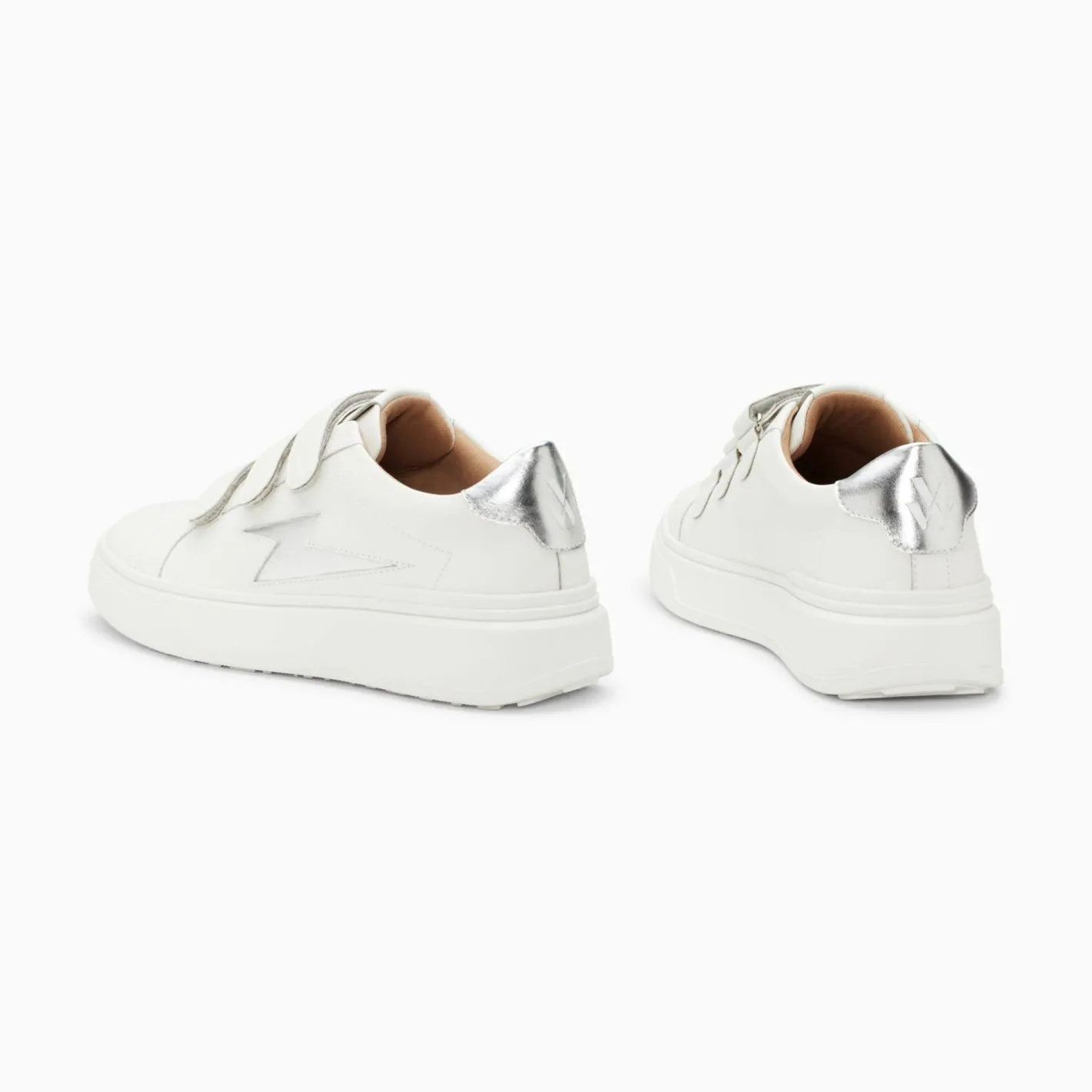 Vanessa Wu Baskets Eclair Fanny Blanc Et Argent A Scratchs Sale