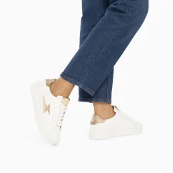 Vanessa Wu Baskets Eclair Joy Blanc Et Or A Lacets Sale
