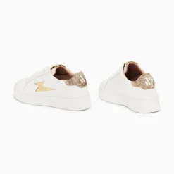 Vanessa Wu Baskets Eclair Joy Blanc Et Or A Lacets Sale